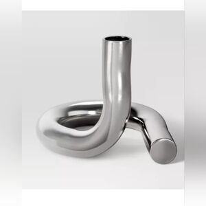 Silver Metal Single Candle Holder - Threshold™